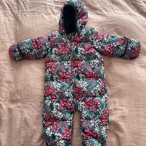 Baby Gap floral puffer snow suit